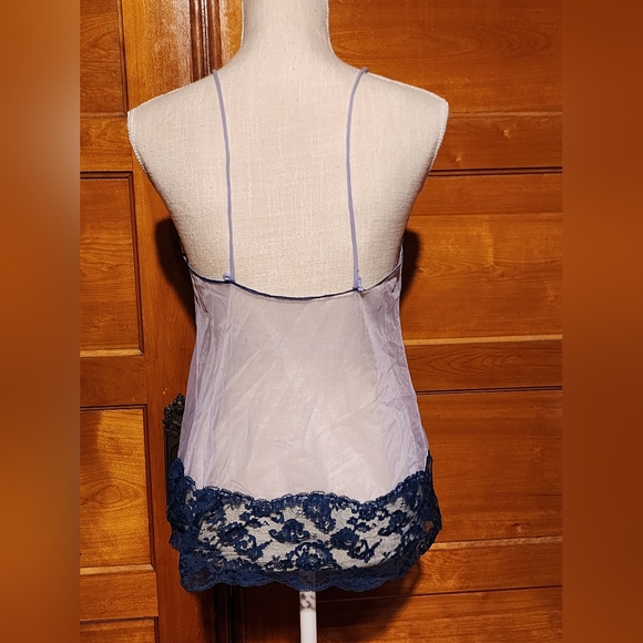 Vintage 3 piece navy and lavendar cami set - Picture 3 of 4